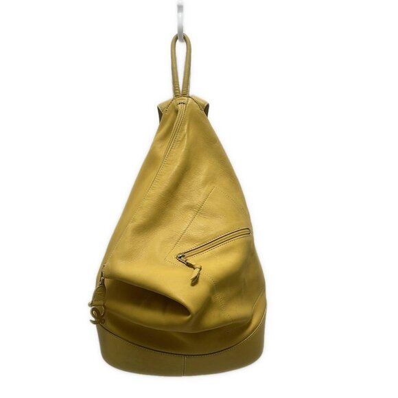 Auth LOEWE Anton Backpack - Yellow Nappa Leather Leather Backpack